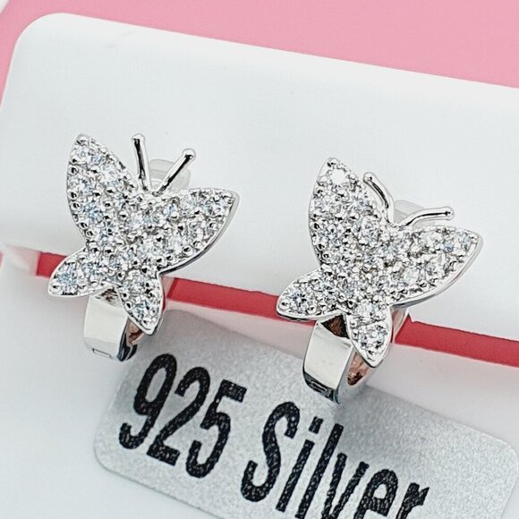 925 Sterling Silver Cubic Zirconia Earrings, U19254648 - Picture 3 of 11